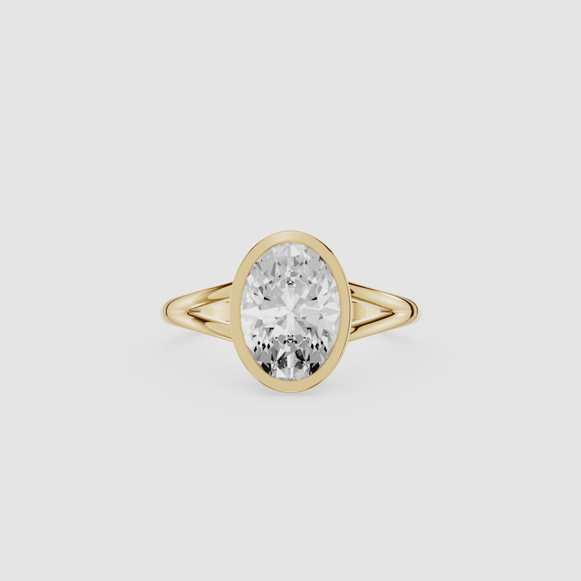 Oval Cluster Lab Grown Diamond Engagement Ring