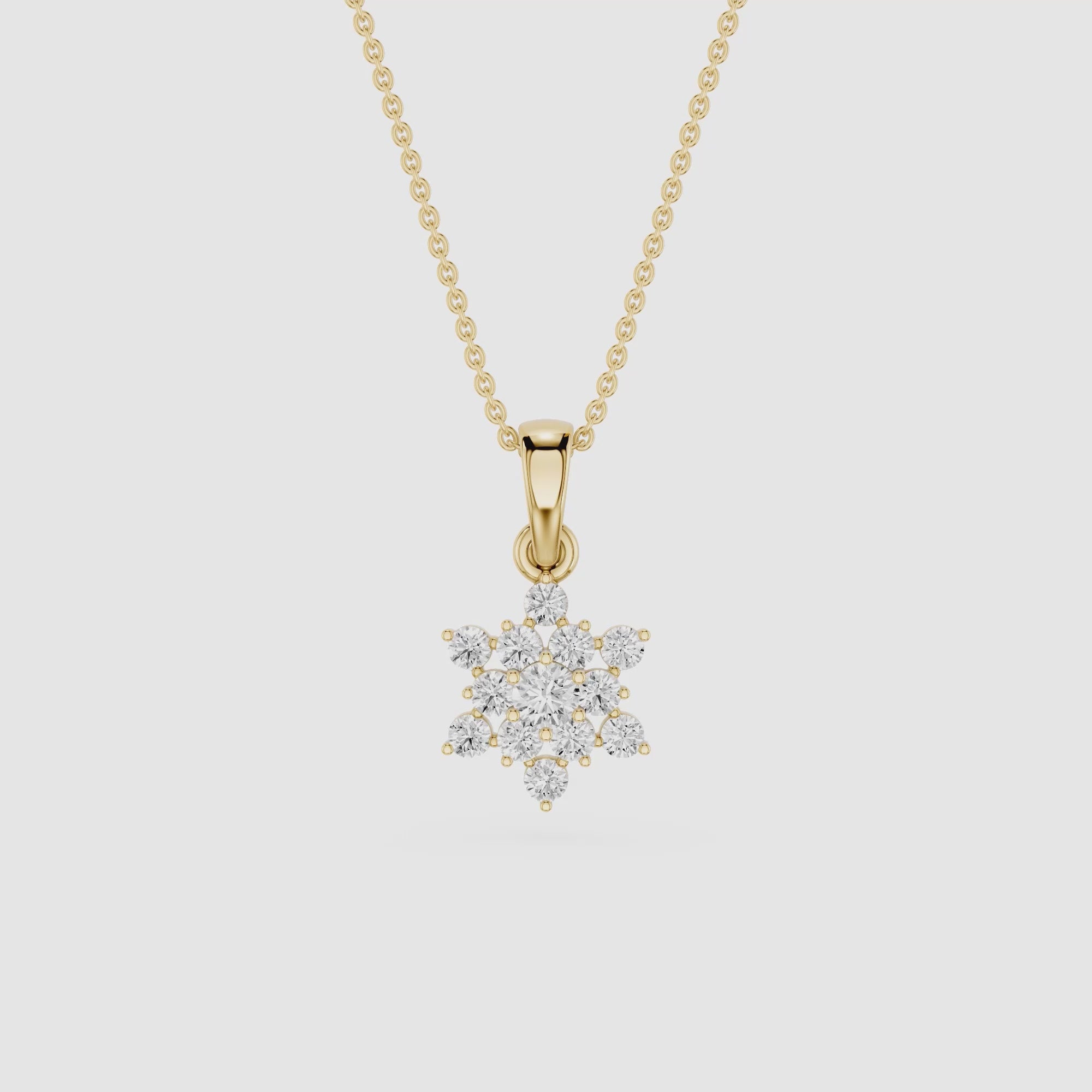 Lab Grown Diamond Snowflake Pendant