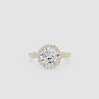 Round Lab Grown Diamond Halo Engagement Ring