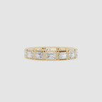 Radiant Cut Bezel Set Lab Grown Diamond Eternity Ring