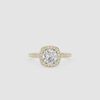 Round Halo Lab Grown Diamond Engagement Ring