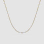 Graduated Round Cut Lab Grown Diamond Tennis Necklace