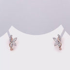 Lab Grown Marquise Cut Diamond Rose Gold Stud Earrings