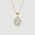 Round Bezel Lab Grown Diamond Pendant