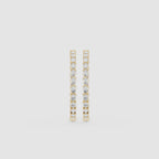 Pear Shape Lab Diamond Inside Out Hoop Earrings
