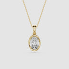 Oval Cut Lab Grown Diamond Solitaire Pendant
